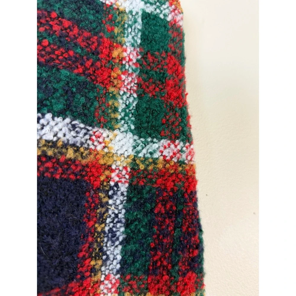 Hatley Girls 3T Plaid Holiday Dress Faux Fur Hem Red Green Tartan Christmas